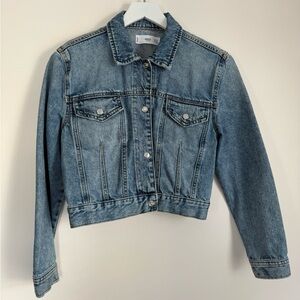 Mango Crop Denim Jacket (Size XS)